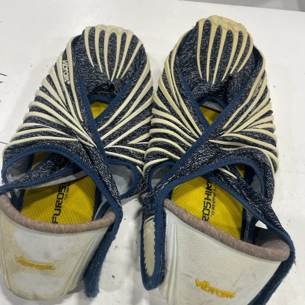 Vibram furoshiki mens black yellow the warpping sole shoes size 7-8.5